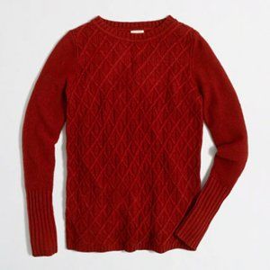 J Crew Factory Cable Knit Tunic Sweater